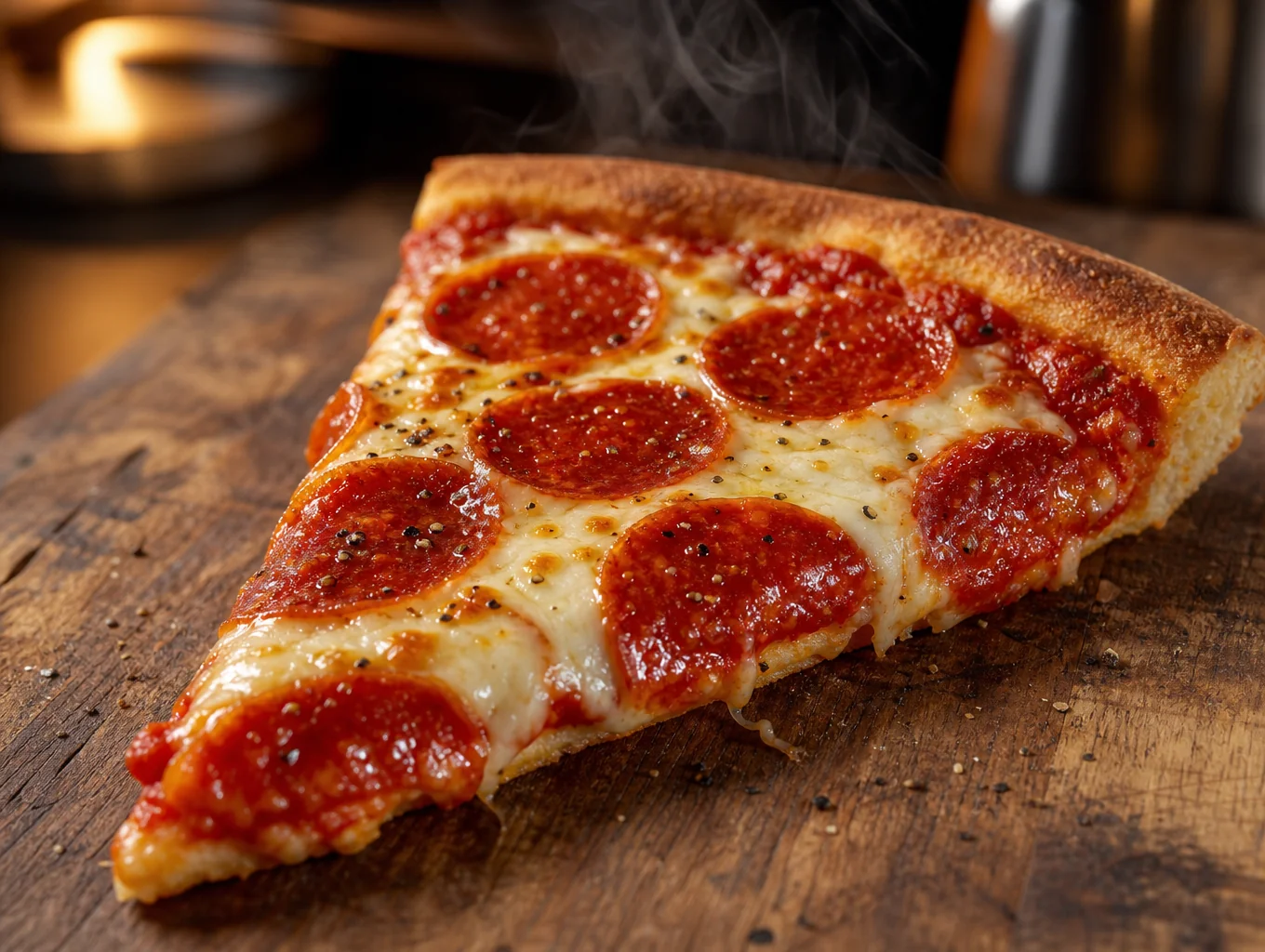 Freshly baked gourmet pizza